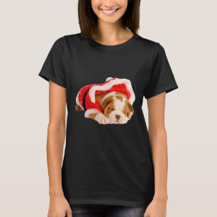 Camiseta Inglês Buldogue Cachorros Papais noeis Figurino Di