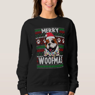 Camiseta Inglês Buldogue Christmas Lights Dog Xmas Pajama