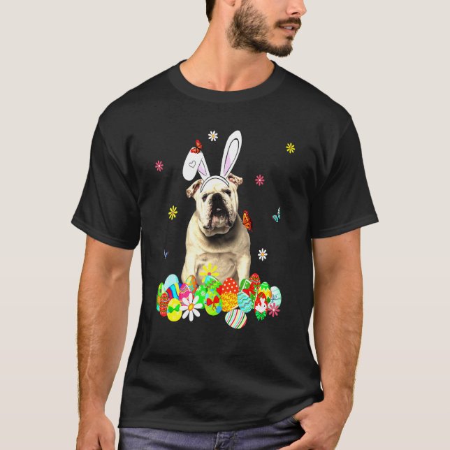 Camiseta Inglês Buldogue Day Dog Pai Dog Mãe (Frente)