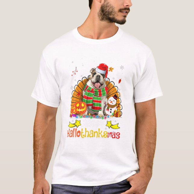 Camiseta Inglês Buldogue Dog Happy (Frente)