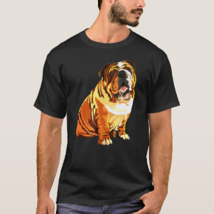 Camiseta Inglês Buldogue Dog Pop Art