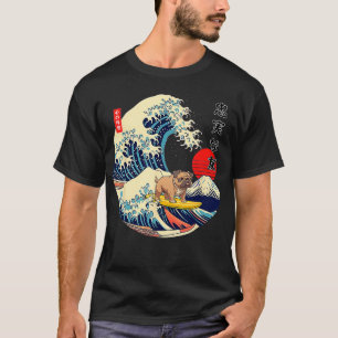 Camiseta Inglês Buldogue Japonês Kanagawa Surf Loyal