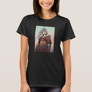 Camiseta Inglês Buldogue Samurai Funny Dog Japão