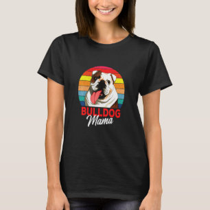 Camiseta Inglês Buldol Dog Mãe Mulheres
