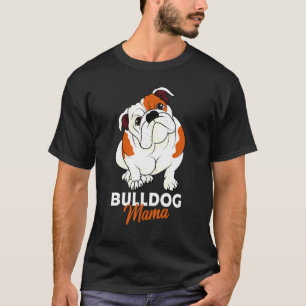 Camiseta Inglês Buldol Dog Mãe Mulheres