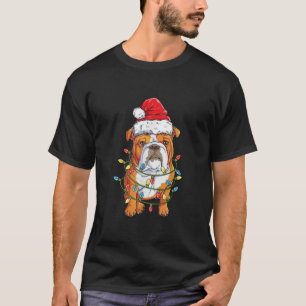 Camiseta Inglês BuldoPapais noeis Árvore de Natal Luzes X