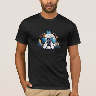 Camiseta Inglês Buldovetor Art Animal Modern Urban Pet