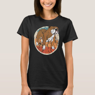 Camiseta Inglês Bulldog Dogs Vintage Retro