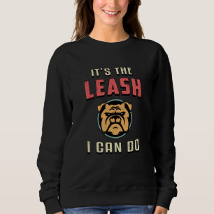 Camiseta Inglês Bulldog É Leash Posso Fazer Vintage Engraça