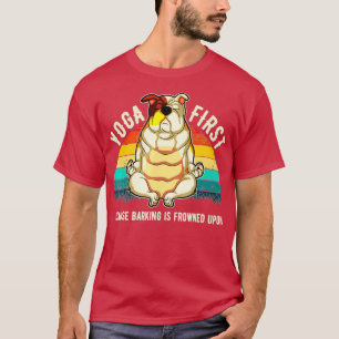 Camiseta Inglês Bulldog Yoga Idea