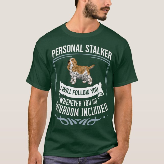 Camiseta Inglês Cocker Spaniel Dog Puppies Proprietário (Frente)