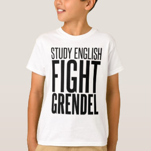Camiseta Inglês do estudo, luta Grendel