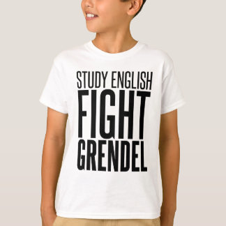 Camiseta Inglês do estudo, luta Grendel