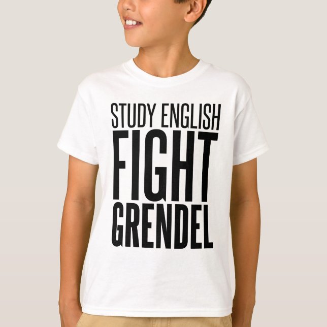 Camiseta Inglês do estudo, luta Grendel (Frente)