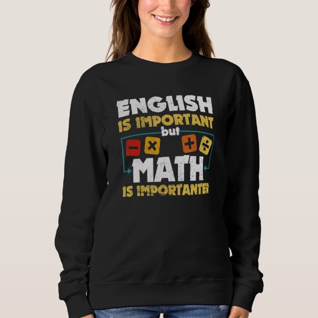 Camiseta Inglês É Importante Mas Matemática É Mais Importan (Frente)