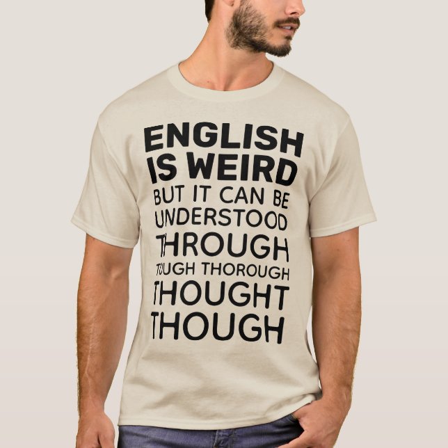 Camiseta Inglês é o estranho professor de gramática engraça (Frente)
