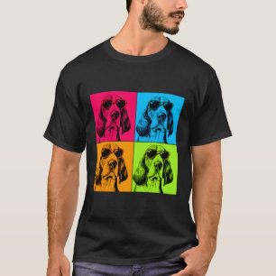 Camiseta Inglês Foxhound Dog Pop Art Design, Ilustração C
