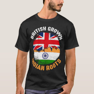 Camiseta Inglês Grown Indian Roots Vintage Flags for Men W
