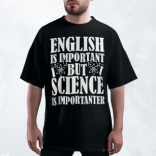 Camiseta Inglês Importante Mas Engraçado Ciência Dizendo Pr