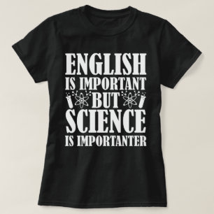Camiseta Inglês Importante Mas Engraçado Ciência Dizendo Pr