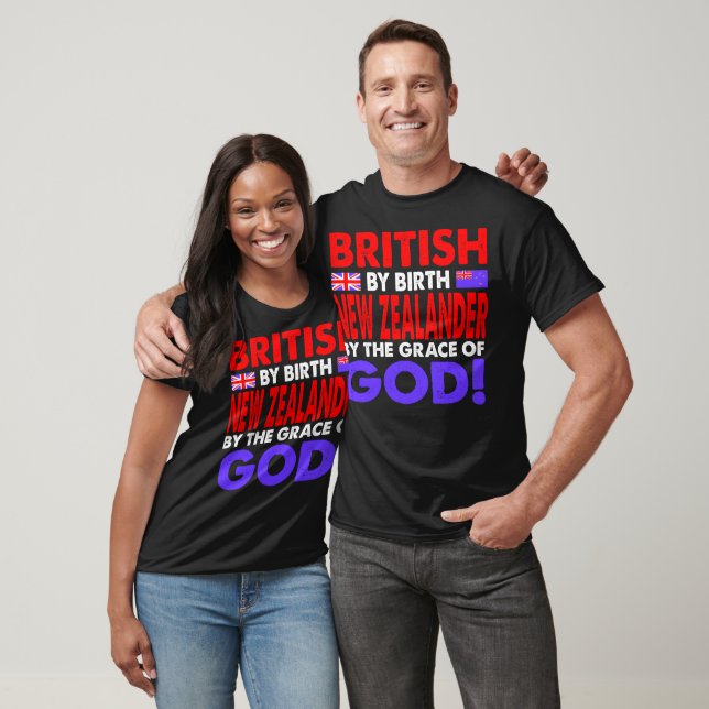 Camiseta Inglês Por Nascimento Do Novo Zealander Graça De D (Unissex)