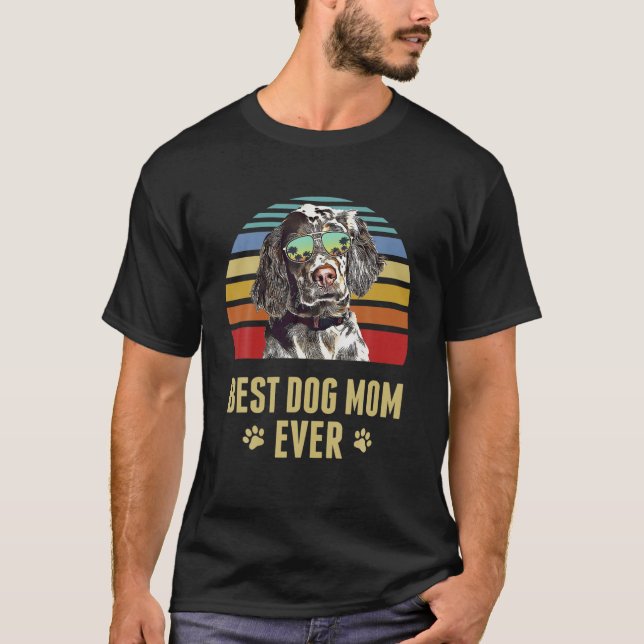 Camiseta Inglês Setor Melhor Mãe Alguma Vez Retro Sunset (Frente)