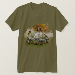 Camiseta Inglês setter com faisões, arte