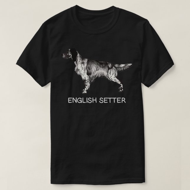 Camiseta Inglês Setter Crazy Lover  (Frente do Design)