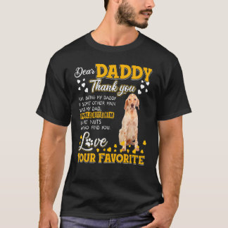 Camiseta Inglês Setter Querido Pai Obrigado Por Ser Meu D