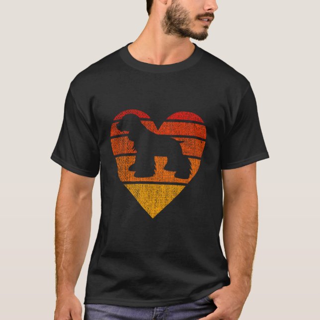Camiseta Inglês Springer Cocker Spaniel Spaniel Dog Retro (Frente)