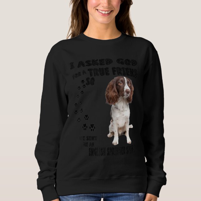 Camiseta Inglês Springer Spaniel Cita Mãe Pai, Caça (Frente)