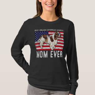 Camiseta Inglês Springer Spaniel Mãe Americano Bandeira Ame