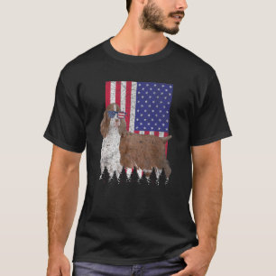 Camiseta Inglês Springer Spaniel Patriotic Dog EUA América