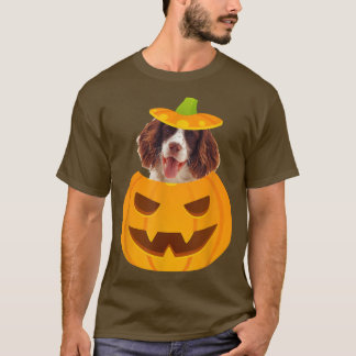 Camiseta Inglês Springer Spaniel Peeking fora de JackoLante