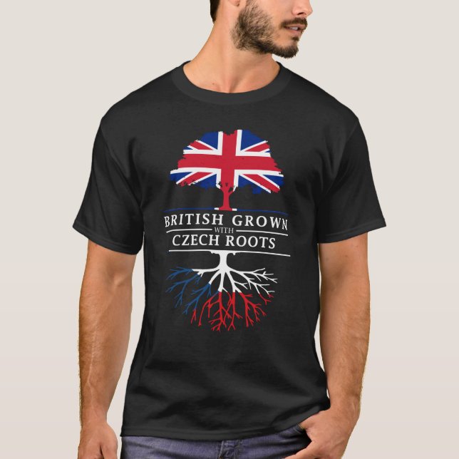 Camiseta Ingleses crescidos com design de Czechia   das (Frente)