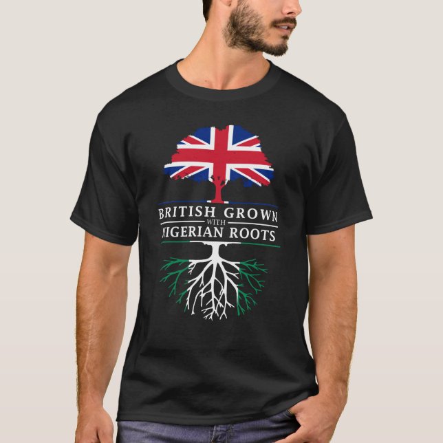 Camiseta Ingleses crescidos com design nigeriano   de (Frente)
