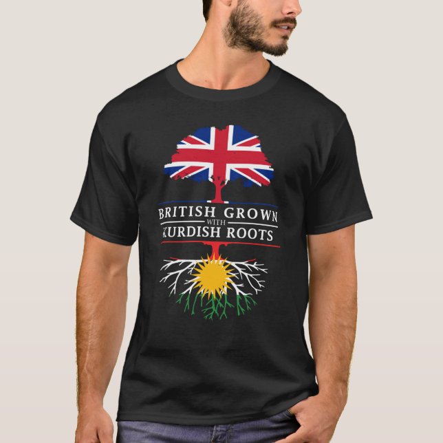 Camiseta Ingleses crescidos com o Curdistão curdo   das (Frente)