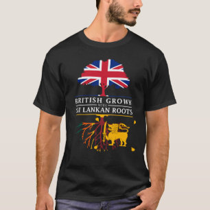 Camiseta Ingleses crescidos com Sri Lankan enraízam   Sri