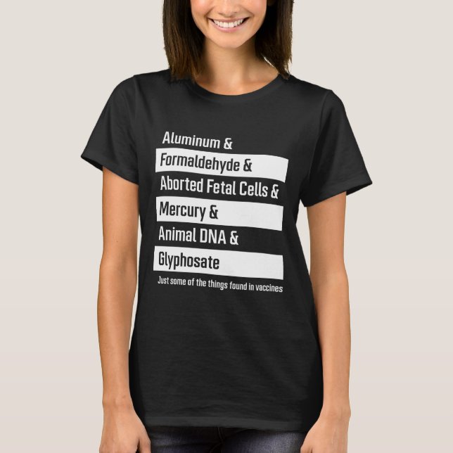 Camiseta Ingredientes Da Vacina - Presente De Vacinação Pró (Frente)