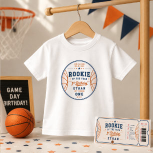 Camiseta Ingressante do Ano Bilhete de Basquete 1º Aniversá