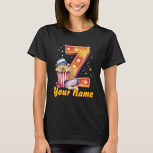 Camiseta Ingressos de pipoca Z iniciais personalizados cine