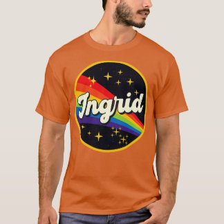 Camiseta Ingrid Rainbow No Estilo De Vintagem Espacial