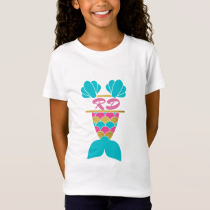 Camiseta Iniciais de Sereia Personalizados