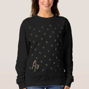 Camiseta Iniciais Monogramas Dourados