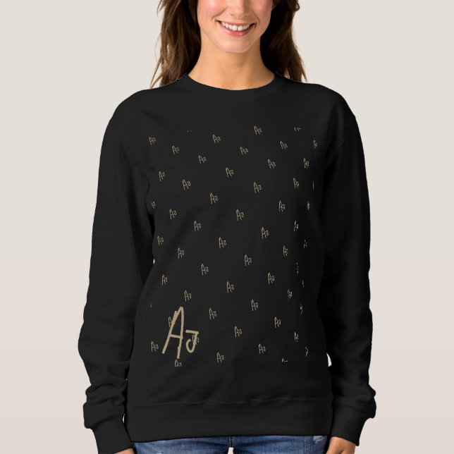 Camiseta Iniciais Monogramas Dourados (Frente)