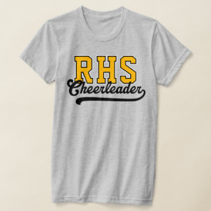 Camiseta Iniciais Personalizadas de 3 Letras para Cheerlead