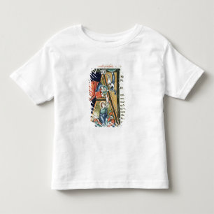 Camiseta Inicial "A" de Historiated que descreve Daniel