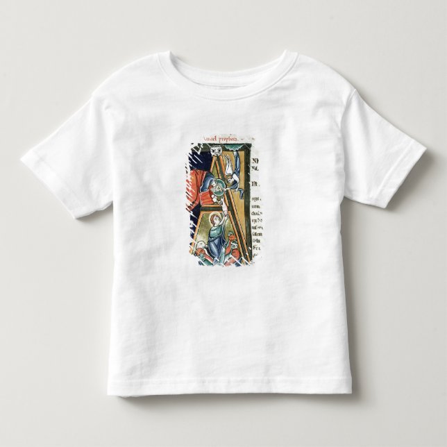 Camiseta Inicial "A" de Historiated que descreve Daniel (Frente)