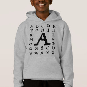Camiseta Inicial artística de Woodblock do Woodcut da letr