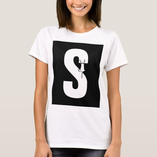 Camiseta Inicial com um rabisco engraçado (Frente)